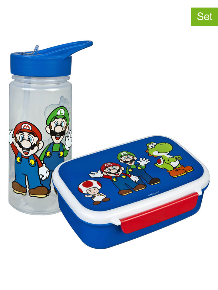 SCOOLI 2-częściowy zestaw "Super Mario" w kolorze niebiesko-czerwonym rozmiar: onesize