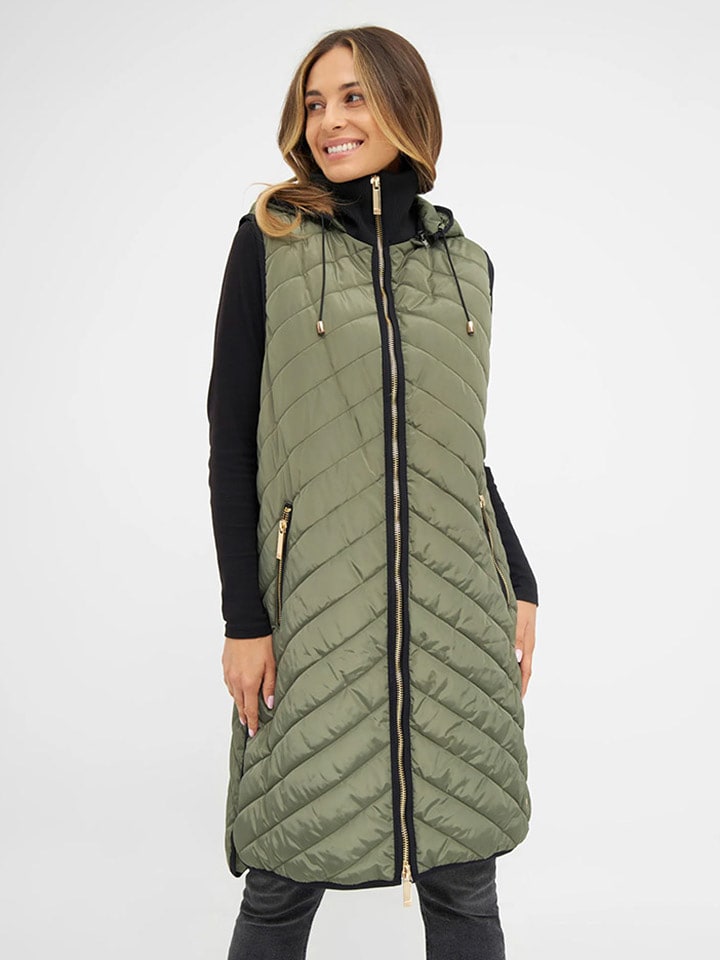 TicketWOMAN Kamizelka pikowana "Karinie" w kolorze khaki rozmiar: 38