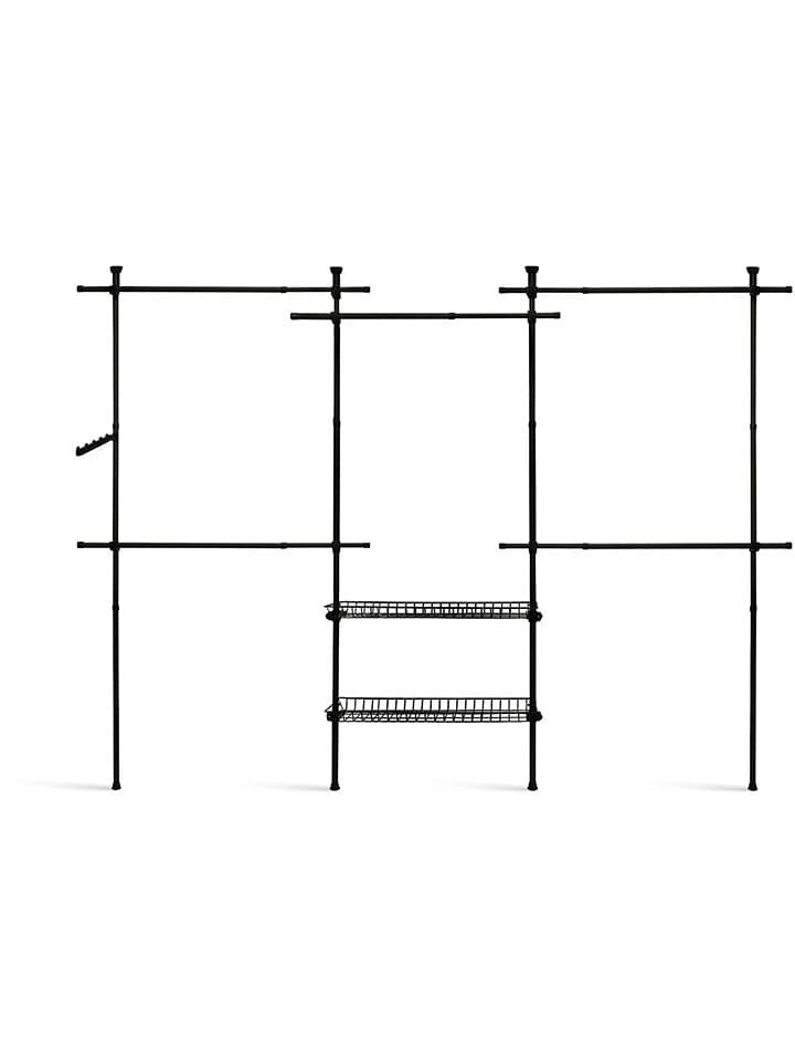 IDOMYA Essentials Garderoba w kolorze czarnym - 305 x 278 x 35 cm rozmiar: onesize