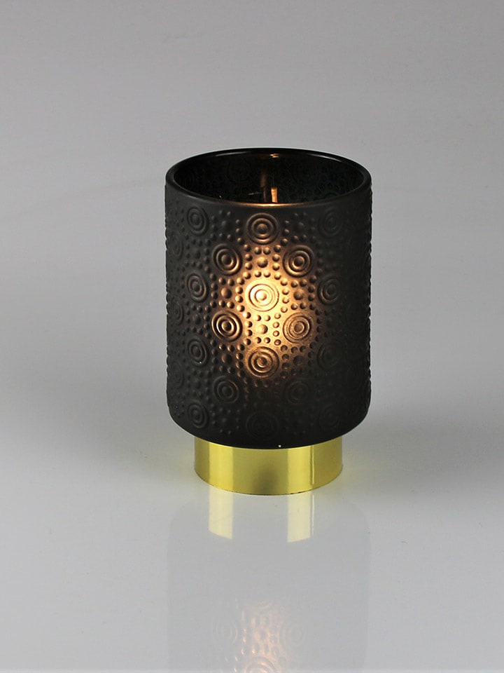 AM Design Świecznik LED w kolorze czarnym - wys. 15 x Ø 10 cm rozmiar: onesize