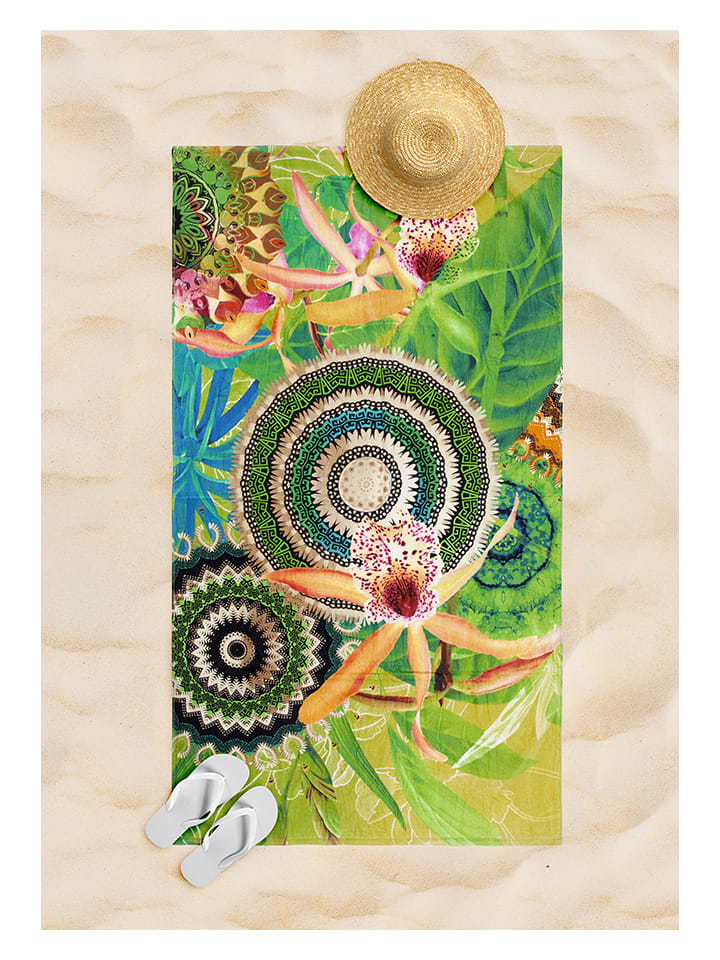 Hip Ręcznik plażowy "Yissa" w kolorze zielonym rozmiar: 100x180 cm