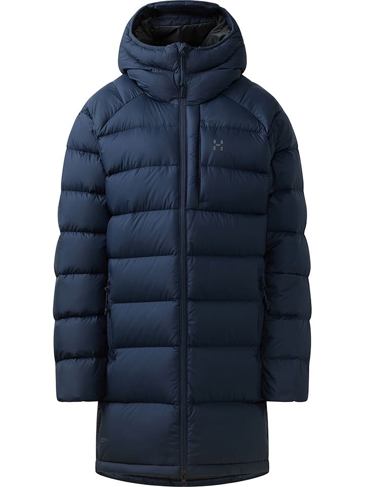 Haglöfs Płaszcz puchowy "Rosson Down" w kolorze granatowym rozmiar: M