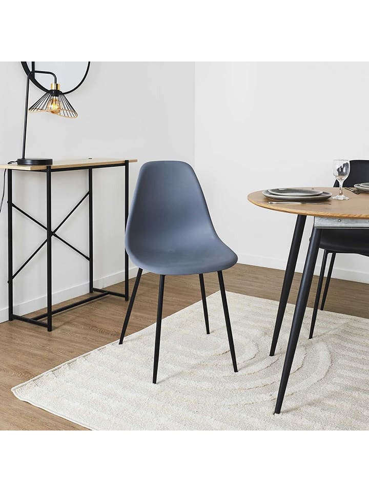 Rétro Chic Krzesło "Gustav" w kolorze szarym - 50,7 x 84,8 x 45,5 cm rozmiar: onesize