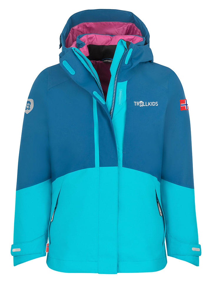 Trollkids Kurtka funkcyjna 3w1 "Skanden" w kolorze turkusowym rozmiar: 104