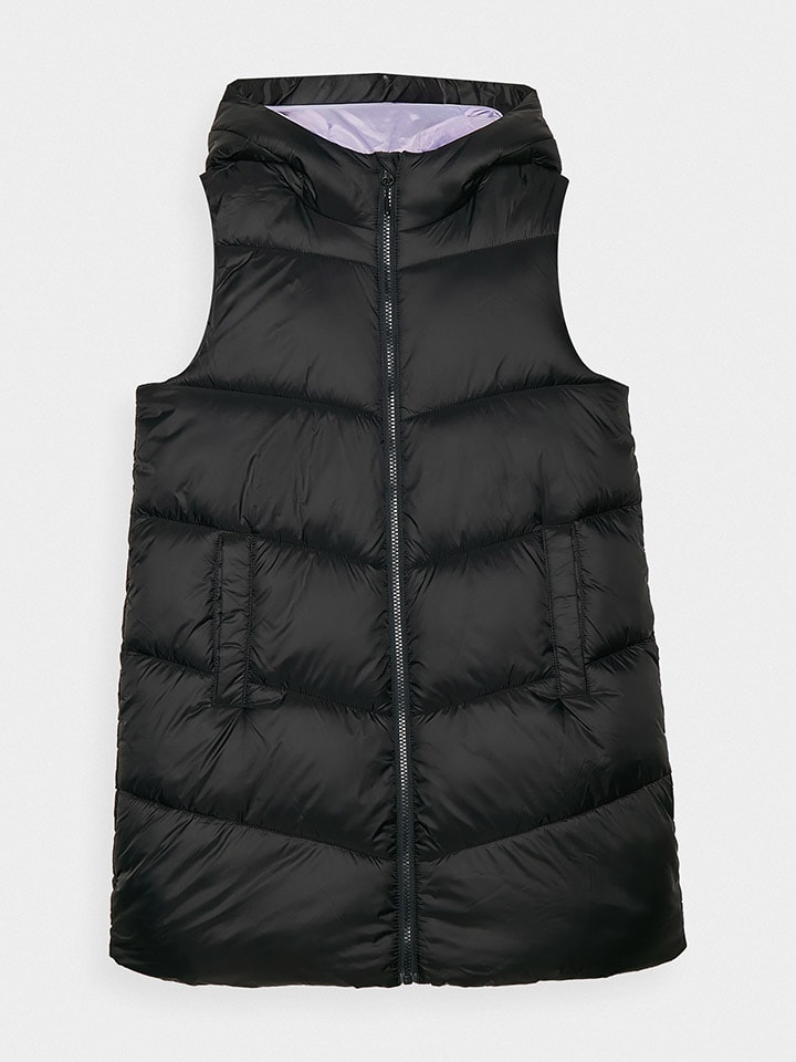 4F Kamizelka pikowana w kolorze czarnym rozmiar: 152