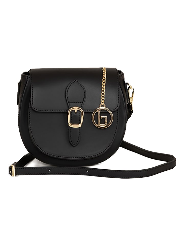 Lia Biassoni Skórzana torebka "Accesa" w kolorze czarnym - 24 x 18 x 12 cm rozmiar: onesize