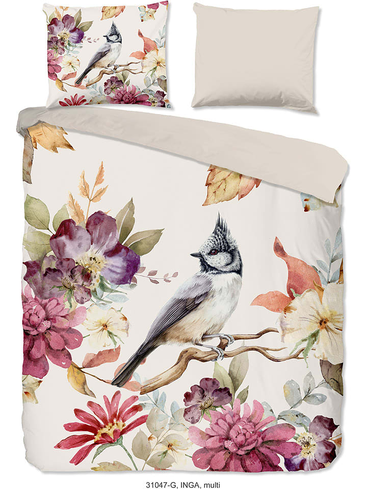 Good Morning Komplet pościeli "Gisele" w kolorze kremowym ze wzorem rozmiar: 200x200 cm