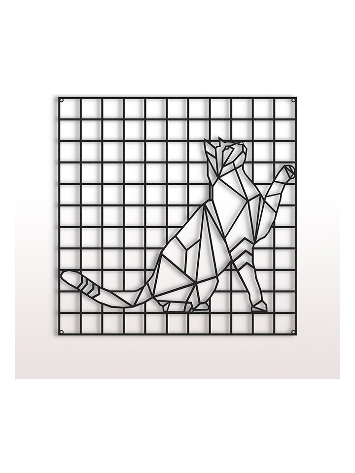 hippodino Dekoracja ścienna w kolorze czarnym - 50 x 50 cm rozmiar: onesize