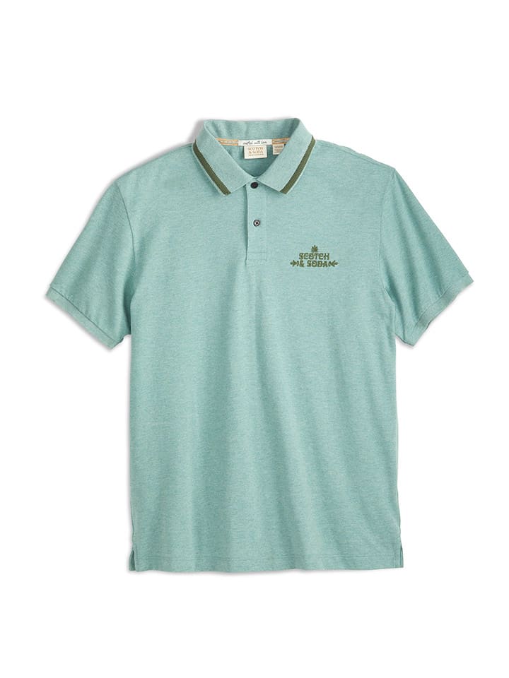 Scotch & Soda Koszulka polo w kolorze miętowym rozmiar: L