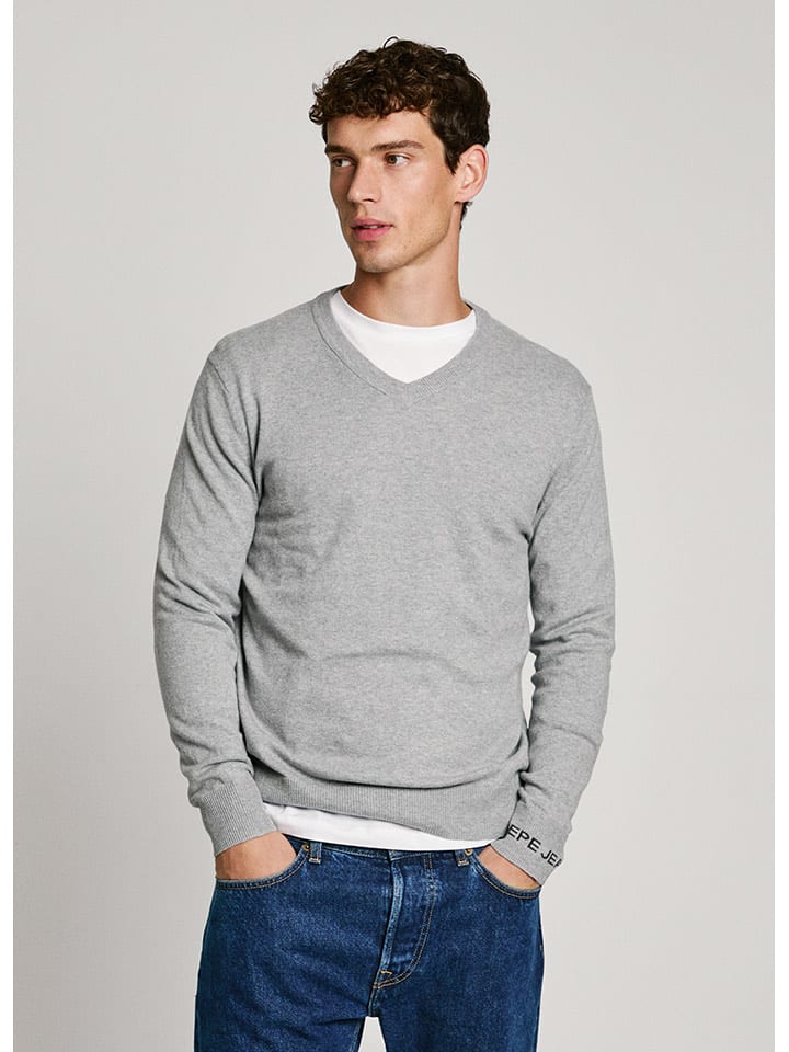 Pepe Jeans Sweter "New Andre" w kolorze szarym rozmiar: XS