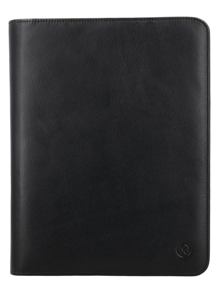 HIDE & STITCHES Skórzany organizer "Office" w kolorze czarnym - 27 x 34 x 4 cm rozmiar: onesize