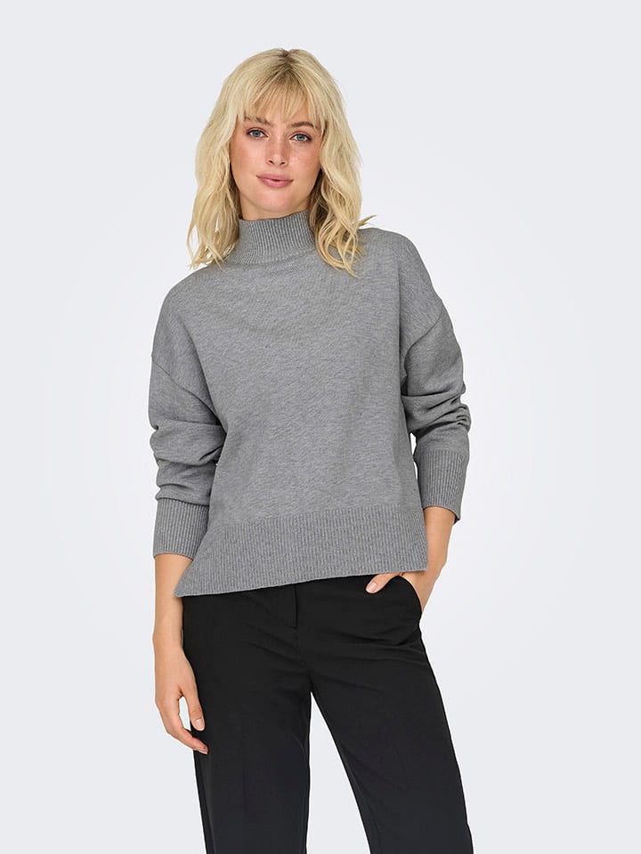 ONLY Sweter "Bari" w kolorze szarym rozmiar: XL