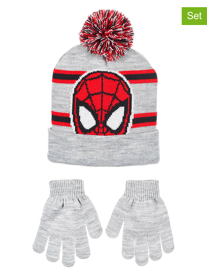 Spiderman 2-częściowy zestaw "Spider-Man" w kolorze szaro-czerwonym rozmiar: 54 cm