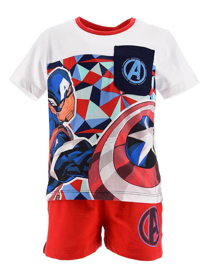 Avengers 2-częściowy zestaw "Avengers" w kolorze czerwono-białym ze wzorem rozmiar: 104