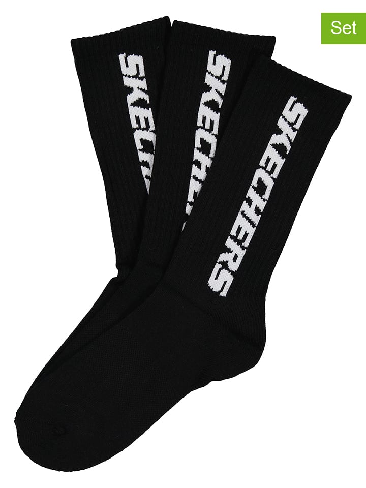 Skechers Skarpety (3 pary) w kolorze czarnym rozmiar: 39-42