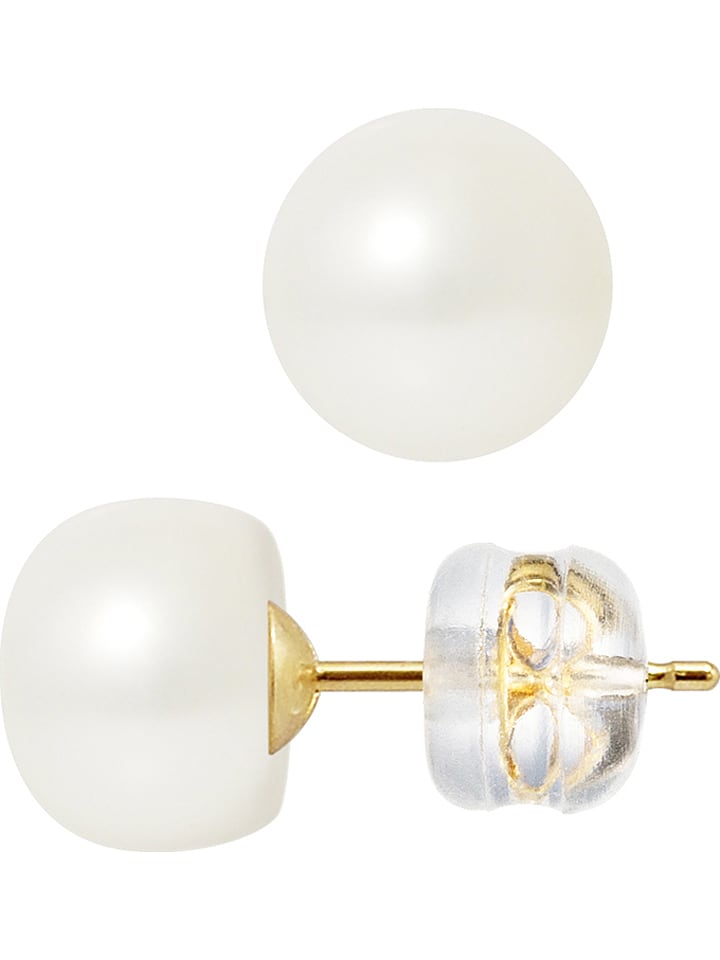 Pearl Addict Kolczyki-wkrętki z perłami w kolorze białym rozmiar: onesize