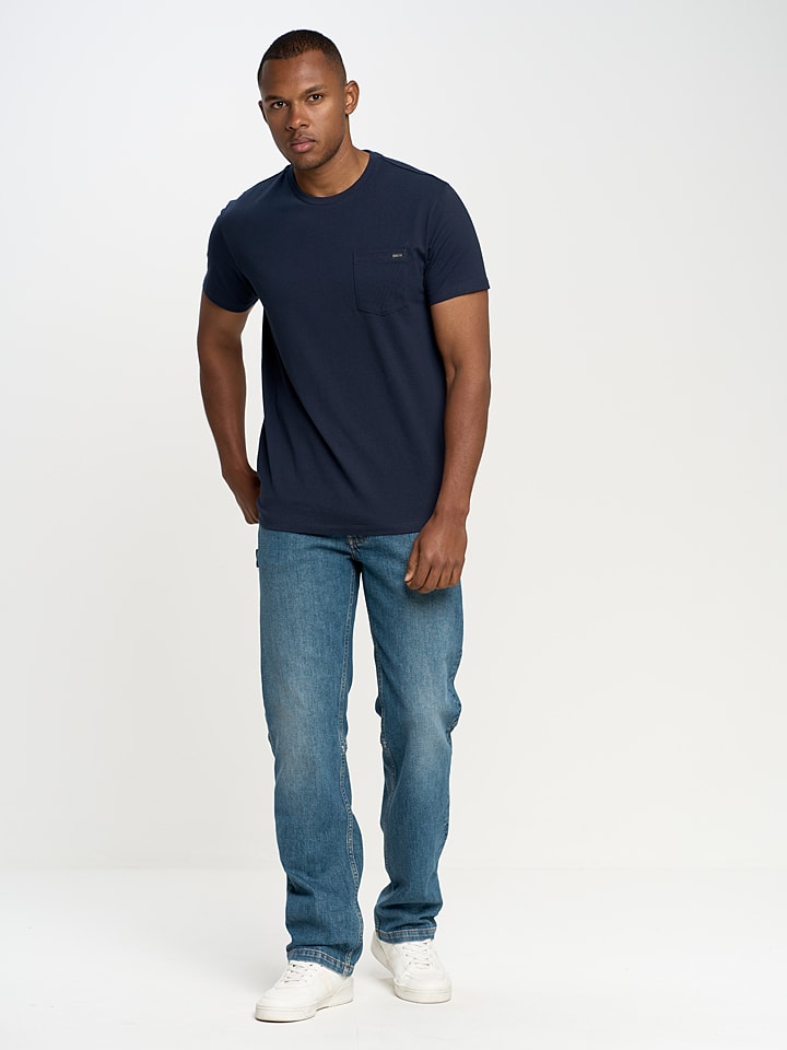 BIG STAR Koszulka "Carbon" w kolorze granatowym rozmiar: M