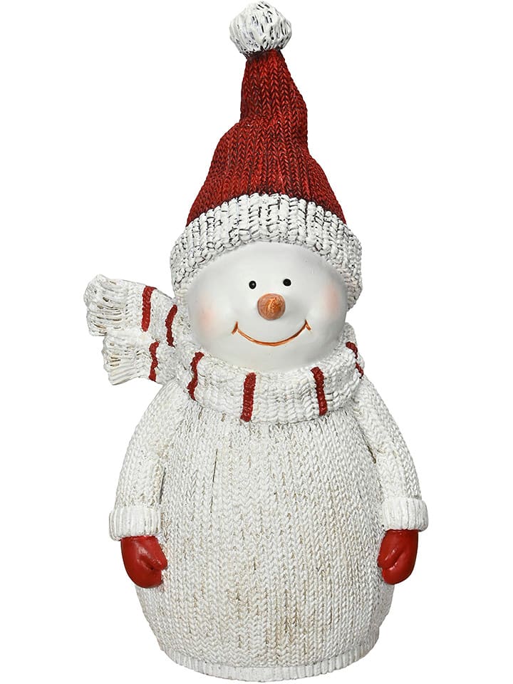 POSIWIO Figurka "Snowman" w kolorze białym na płot - 11,5 x 22 x 8 cm rozmiar: onesize