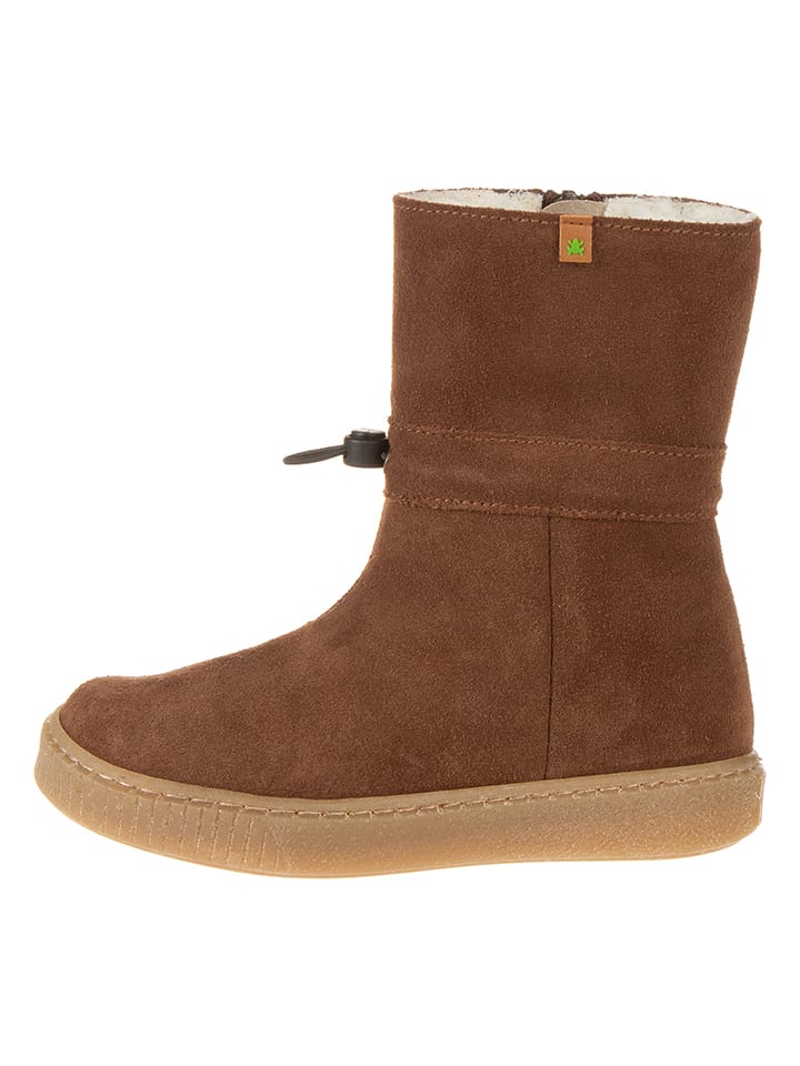 El Naturalista Skórzane kozaki zimowe w kolorze jasnobrązowym rozmiar: 34