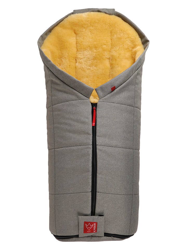 Kaiser Naturfellprodukte Śpiworek wełniany "Iglu" w kolorze jasnoszarym - 93 x 45 cm rozmiar: onesize