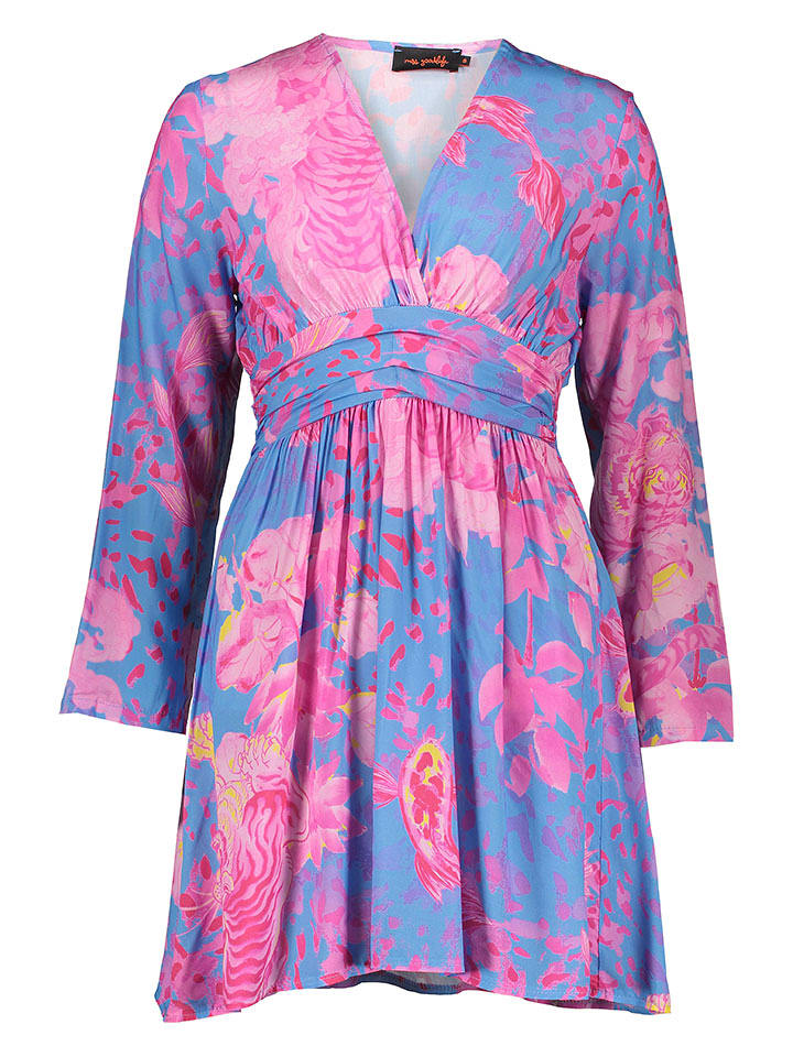 miss goodlife Sukienka w kolorze niebiesko-różowym rozmiar: XS