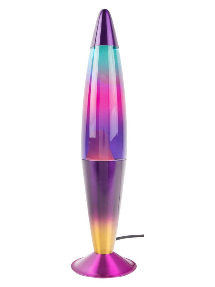 Leitmotiv Lampa lawa "Rocket" w kolorze fioletowym ze wzorem - wys. 41,4 x Ø 10,8 cm rozmiar: onesize