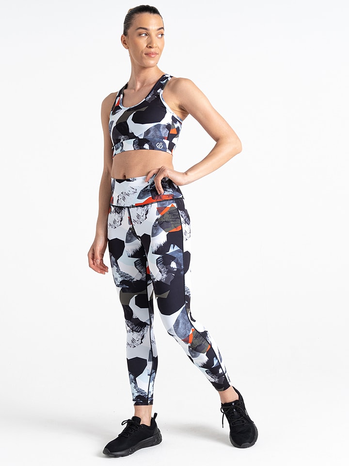 Dare 2b Legginsy sportowe "Influential" w kolorze szaro-białym rozmiar: 48