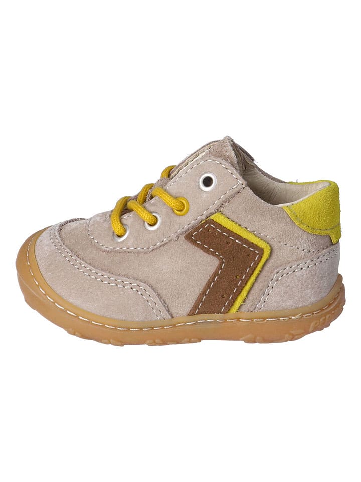 PEPINO Skórzane botki "Samy" w kolorze beżowym rozmiar: 23