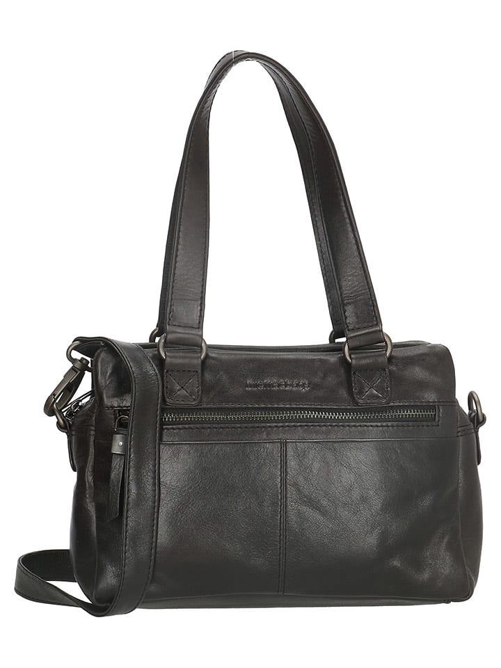 micmacbags Skórzana torebka w kolorze czarnym - 28 x 19 x 10 cm rozmiar: onesize