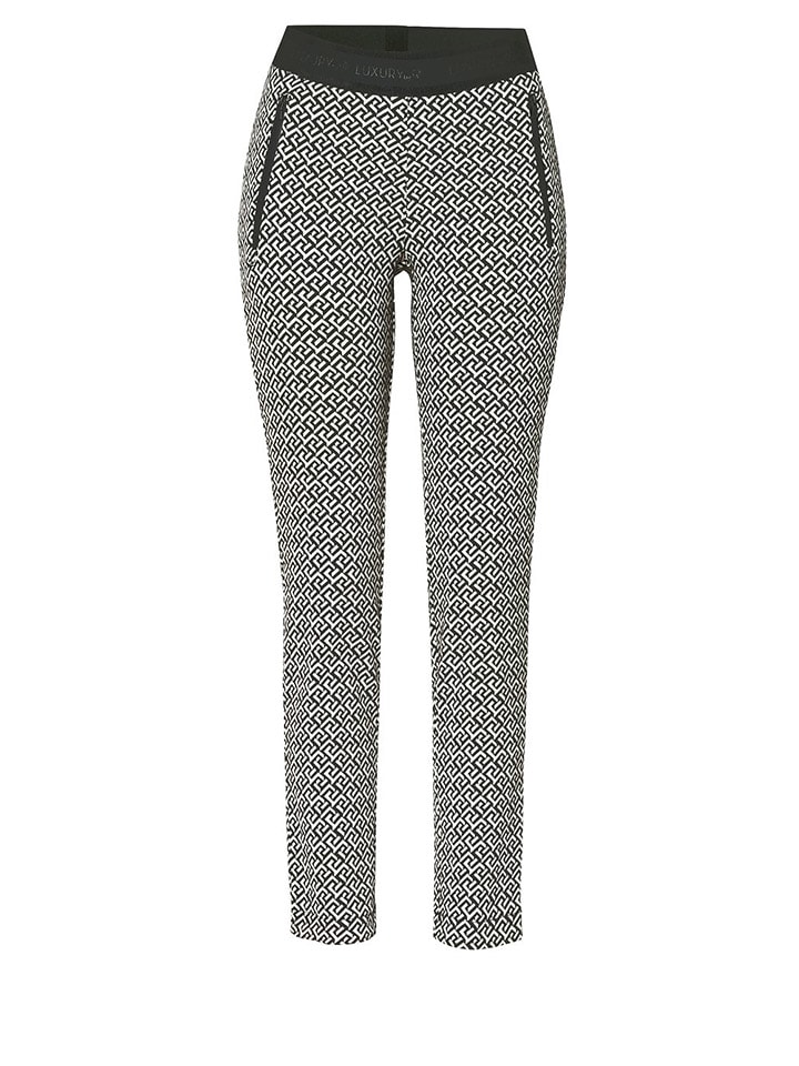 Rosner Spodnie "Jenny" w kolorze biało-czarnym rozmiar: 40