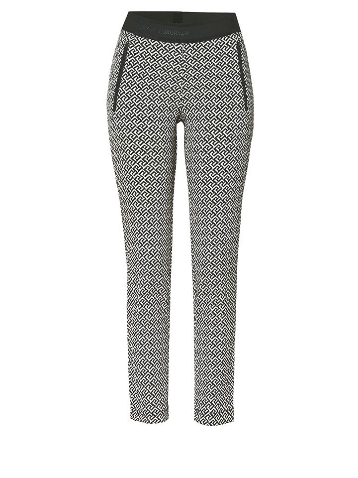 Rosner Spodnie "Jenny" w kolorze biało-czarnym rozmiar: 40