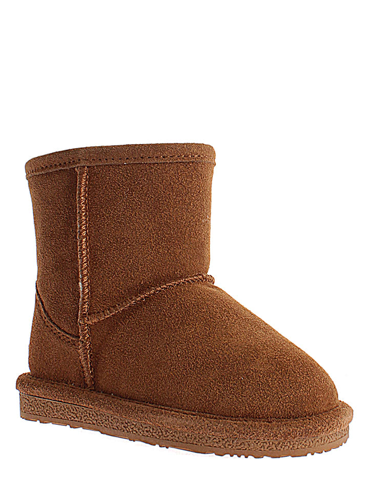 Gooce Skórzane botki zimowe "Ethel Toddler" w kolorze jasnobrązowym rozmiar: 24