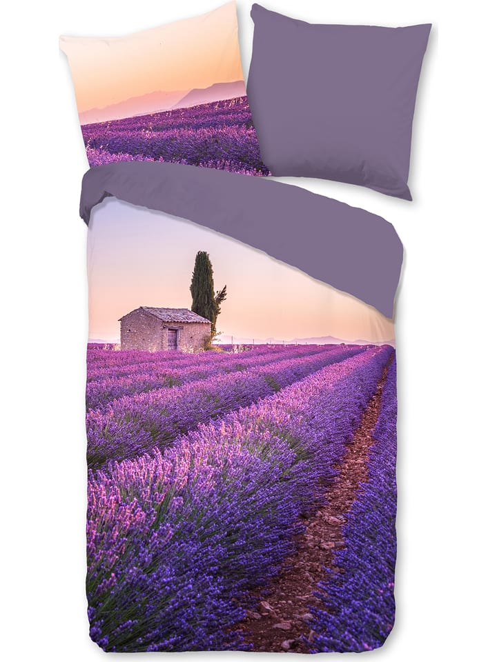 Pure Komplet pościeli "Lavender" w kolorze fioletowym z mikrofibry rozmiar: 240x220 cm