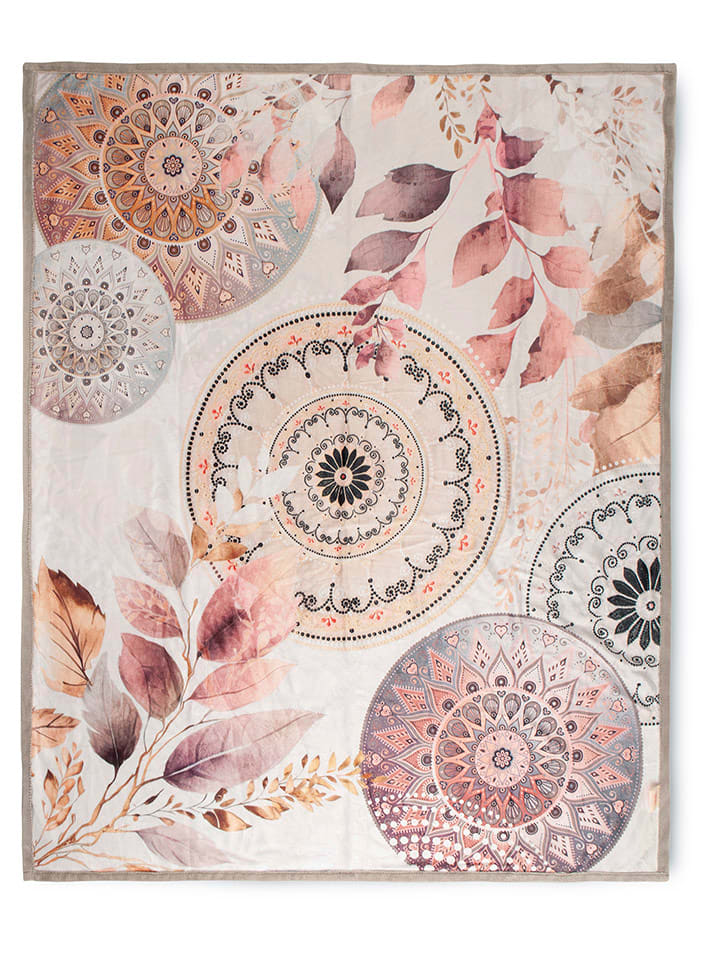 Hip Pled "Afina" w kolorze jasnoszaro-jasnoróżowym rozmiar: 130x160 cm