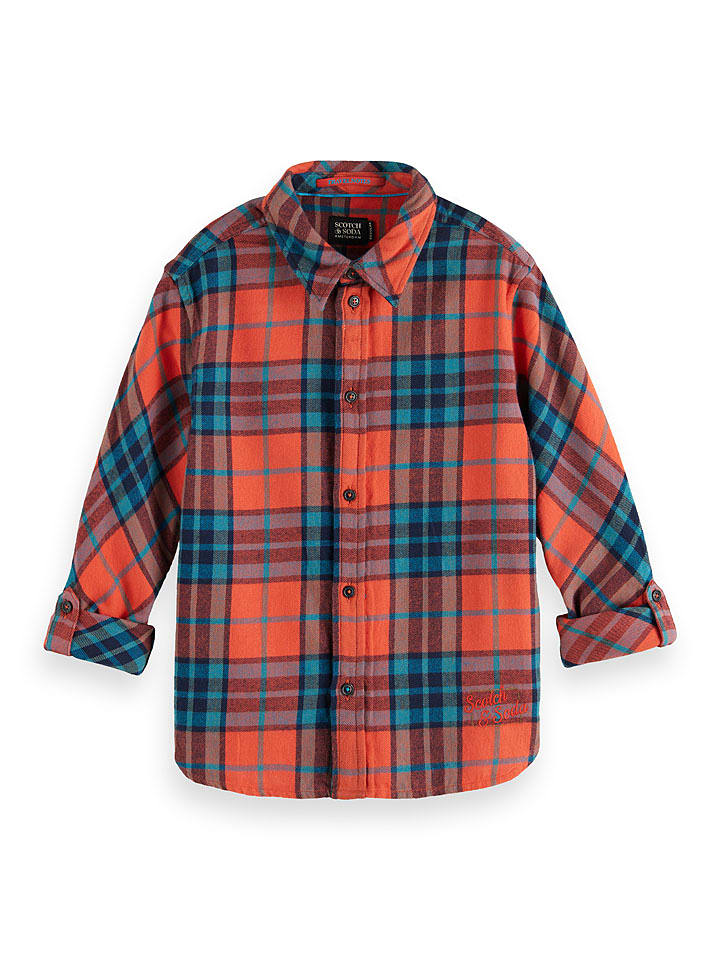 Scotch & Soda Koszula w kolorze niebiesko-pomarańczowym rozmiar: 116