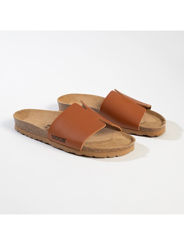 BACKSUN Klapki "Djiila" w kolorze jasnobrązowym rozmiar: 38