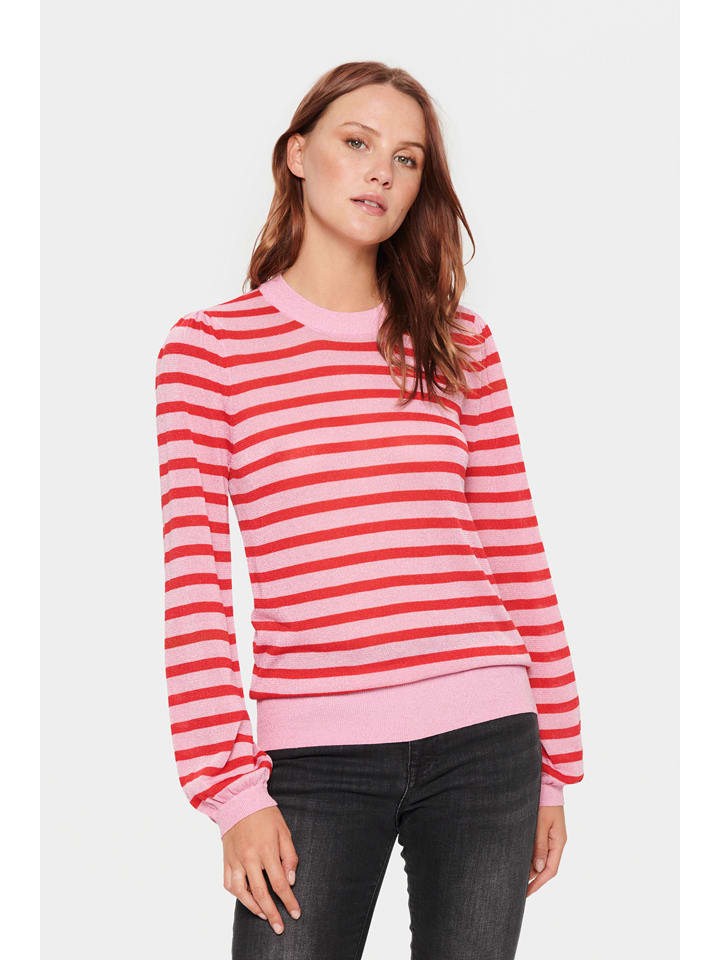 SAINT TROPEZ Sweter "Saint Tropez" w kolorze jasnoróżowym rozmiar: XL