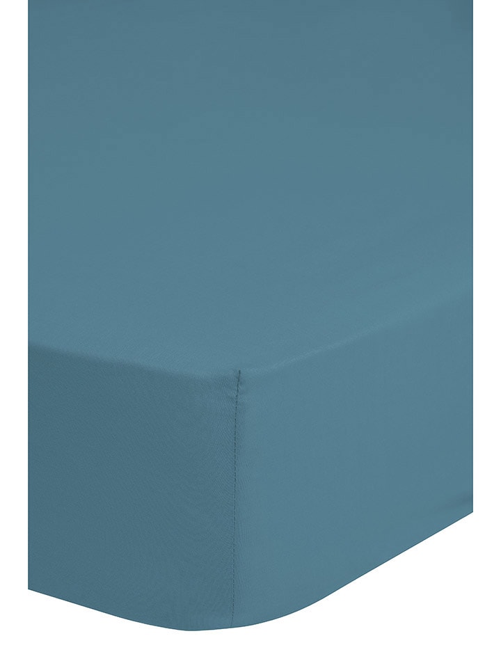 Good Morning Prześcieradło "Good Morning" w kolorze niebieskim na gumce rozmiar: 90x220 cm