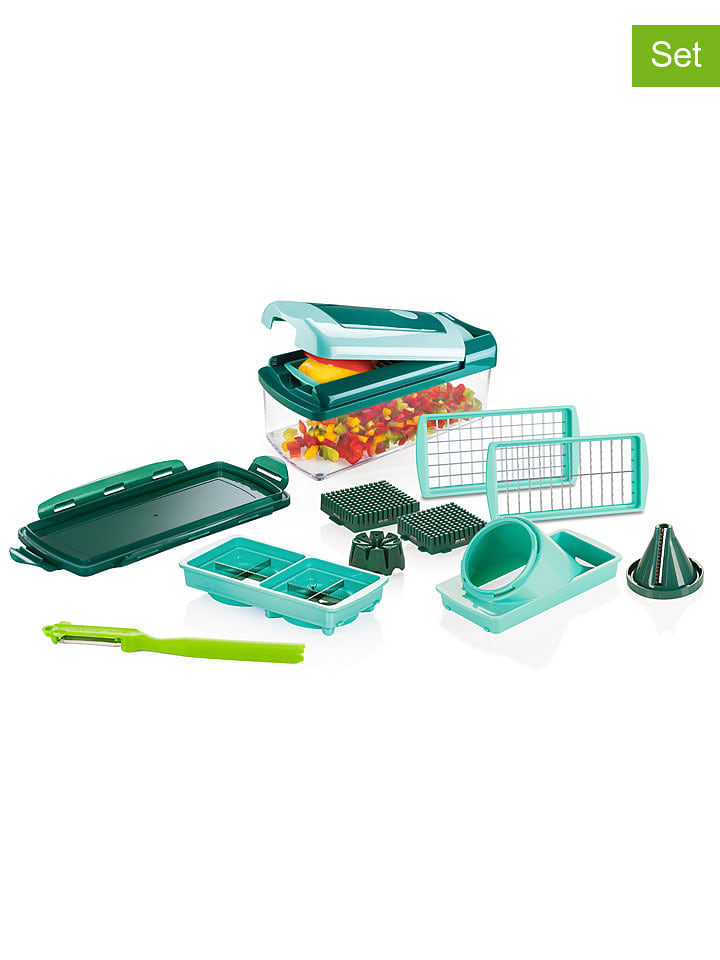 Nicer Dicer 13-częściowy zestaw "Nicer Dicer Fusion Smart" w kolorze zielonym rozmiar: onesize