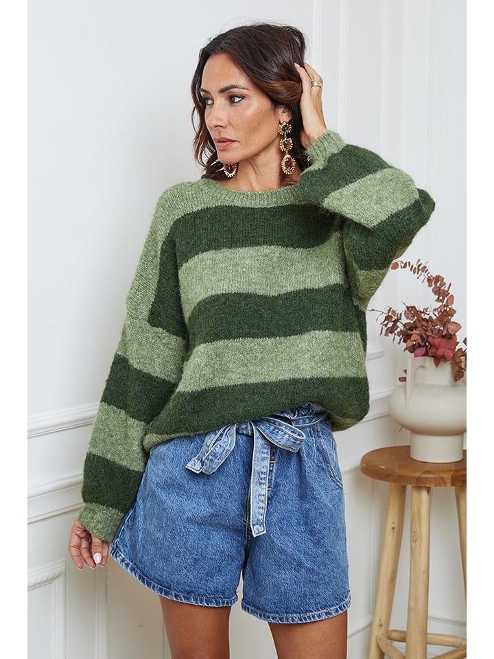 So Cachemire Sweter "Bech" w kolorze zielonym rozmiar: L