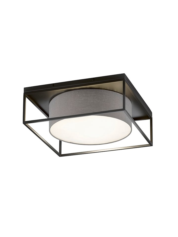 FISCHER & HONSEL Lampa sufitowa "Carre" w kolorze szaro-czarnym - 50 x 50 cm rozmiar: onesize