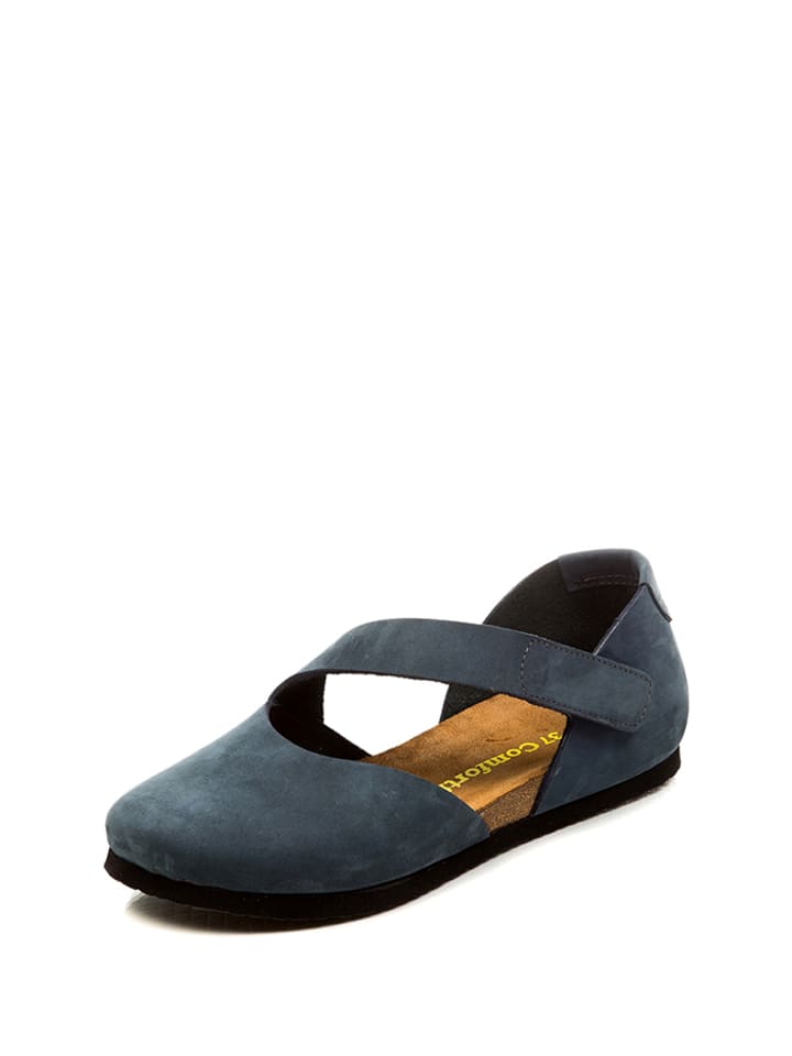 Comfortfusse Skórzane baleriny w kolorze granatowym rozmiar: 38