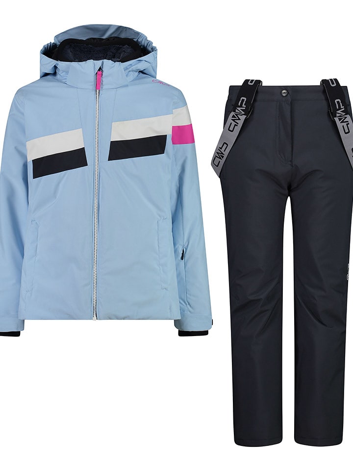 CMP 2-częściowy zestaw narciarski w kolorze błękitno-czarnym rozmiar: 140