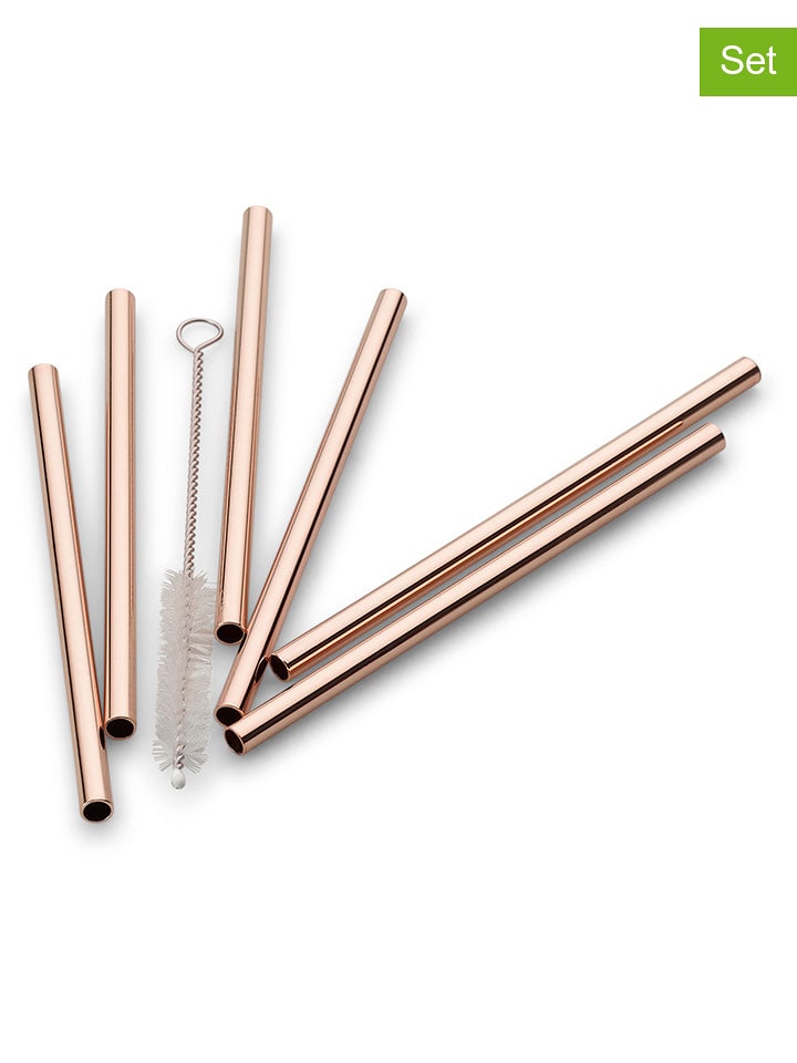 Echtwerk Słomki (6 szt.) w kolorze miedzianym do picia - wys. 12 cm rozmiar: onesize