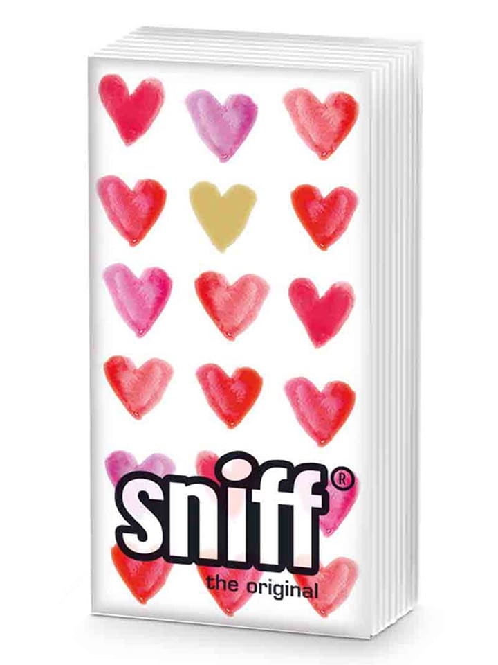 ppd Chusteczki "Aquarell Hearts" w kolorze biało-czerwonym rozmiar: onesize