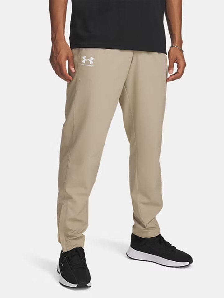 Under Armour Spodnie funkcyjne "Rival" w kolorze beżowym rozmiar: XXL