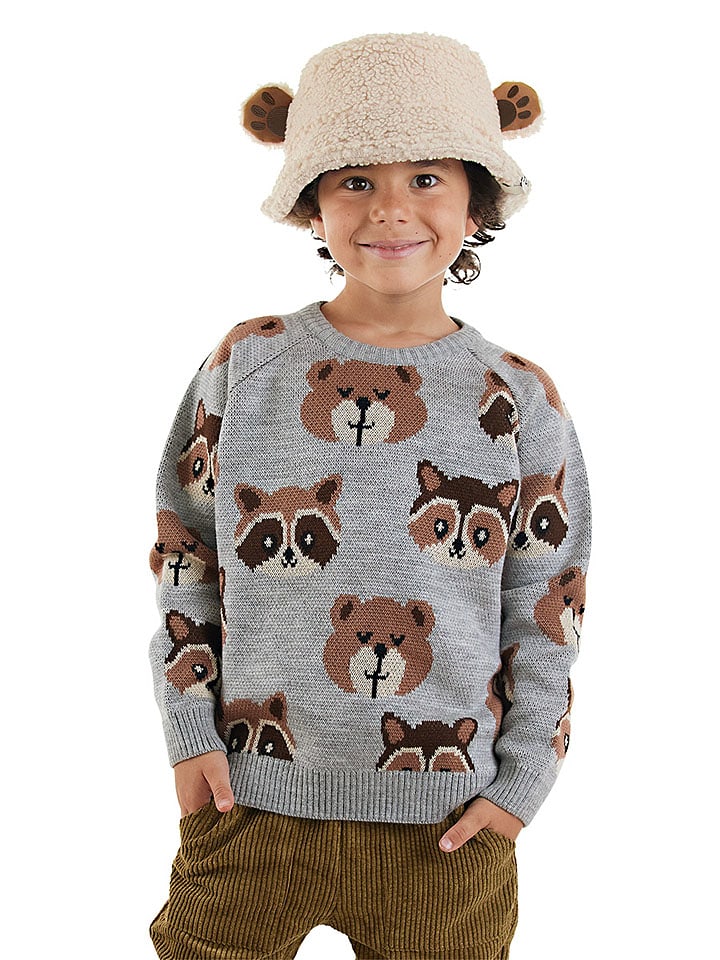 Denokids Sweter w kolorze szarym rozmiar: 104