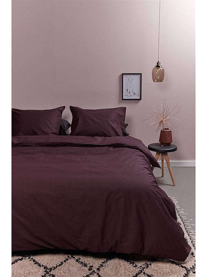 Ambiante Komplet pościeli "Uni" w kolorze bordowym rozmiar: 140x200 cm