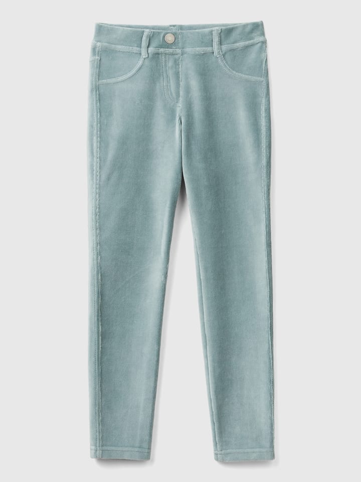 Benetton Spodnie sztruksowe w kolorze błękitnym rozmiar: 160