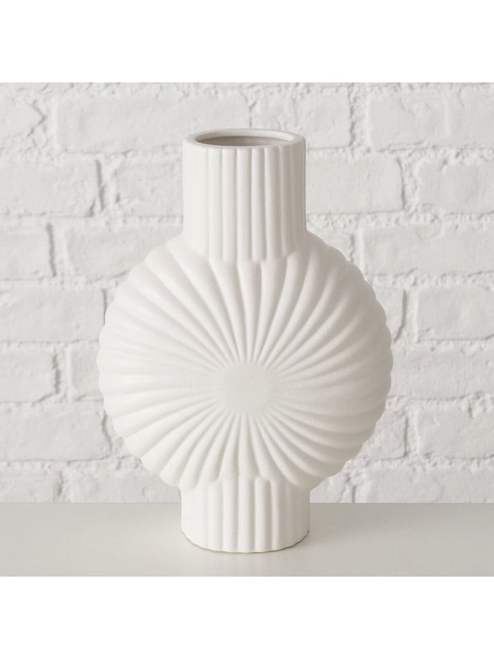 Boltze Wazon "Lambet" w kolorze białym - wys. 28 cm rozmiar: onesize